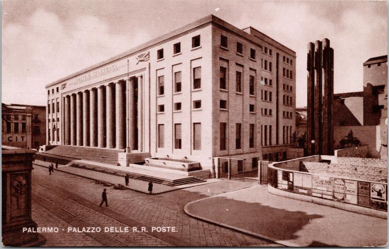 Palermo Sicily Italy Palazzo Delle RR Poste Unused Vintage Postcard D73