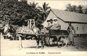 Station at Waima Papua New Guinea Nouvelle-Guinee c1910 Postcard