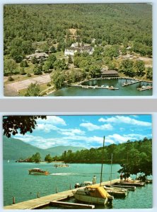 2 Postcards SILVER BAY ASSOCIATION, New York NY ~ Lake George YMCA 1970s
