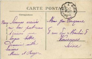 PC CPA AVIATION, BIPLAN BLÉRIOT PILOTÉ PAR TABUTEAU, Vintage Postcard (b24489)