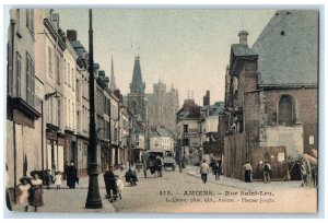 c1910 Saint Leu Street Amiens Somme France Antique Unposted Postcard