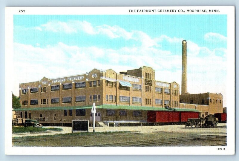 Moorhead Minnesota Postcard Fairmont Creamery Co. Factory Exterior 1940  Vintage