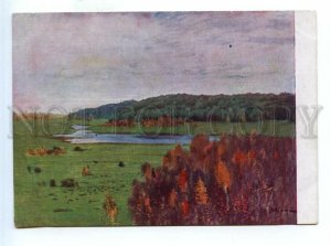 499752 USSR Levitan autumn landscape publishing house GIZ circulation 50000