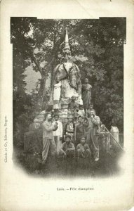 indochina, LAOS, Fête Champêtre, Stupa (1899) Postcard