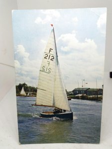 National Firefly Bermudan Sloop Vintage Sailing Boat Postcard Sailboat 1962