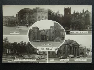 Lancashire Gt Manchester BURNLEY 5 Image Multiview c1968 RP Postcard by Bradshaw