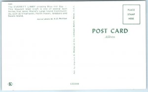 Postcard - The Everett Libby crossing Blue Hill Bay - Maine