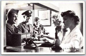 Vtg Fort Dix New Jersey NJ Placing A Telephone Call Phone US Army Postcard