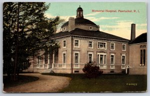 Pawtucket Rhode Island~Memorial Hospital~Columns~Dome & Cupola~Vintage Postcard