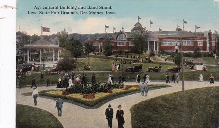 Iowa Des Moines Agricultural Building and Band Stand  At Iowa State Fair Grou...