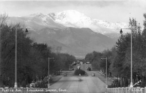 Postcard RPPC California Colorado Springs Platte Avenue Sanborn S1328 23-10017