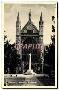 Postcard Old West Front Winchester Cathedral