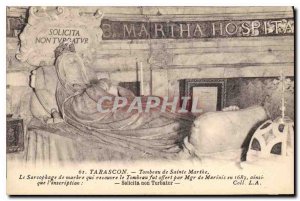 Old Postcard Tarascon Tomb of Saint Martha