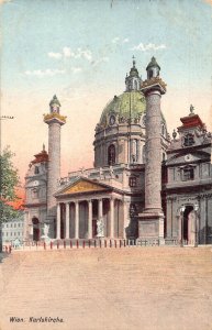 C040 Austria, Wien Karlskirche 1906 vintage postcard