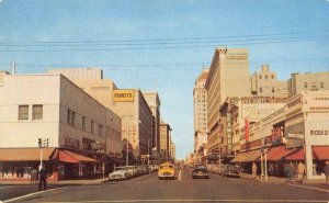 Fulton Street Scene FRESNO, CA Penney's c1950s Chrome Vintage Postcard