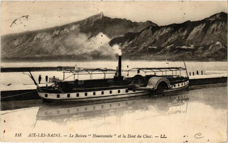 CPA AIX-les-BAINS Le Bateau HAUTECOMBE et la Dent du Chat (681893)