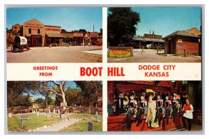 Greetings From Boot Hill Dodge City Kansas Multi View Postcard