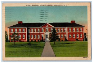 1939 Science Building Bennett College Greensboro North Carolina Vintage Postcard 