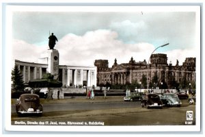 c1930's Russ Memorial 17th June Street Berlin Germany RPPC Photo Postcard