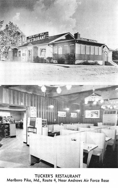 Marlboro Pike MD Tucker's Restaurant Vending Machines Postcard