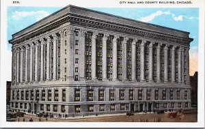 City Hall And County Building Chicago Illinois Postcard C091