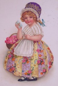 Ellen Clapsaddle Girl Dressed In Costume European Vintage Antique Postcard