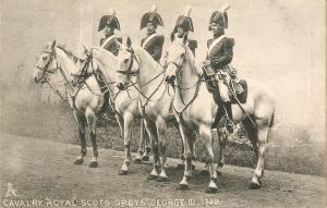 Cavalry Royal Scots Greys. Tuck Historic British Cavalry Ser. PC # 1207