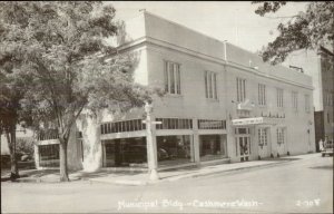 Cashmere WA Municipal Bldg c1940 Real Photo Postcard