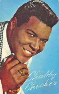 Chubby Checker Singer. Postcard