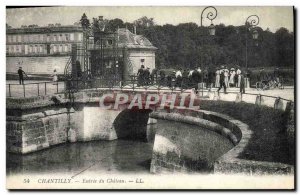 Old Postcard Chantilly Entree du Chateau