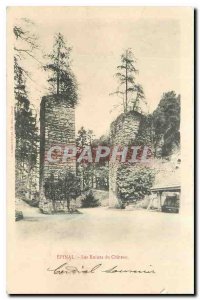 Old Postcard Epinal Ruins of Chateau