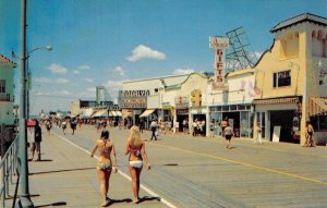 Boardwalk OCEAN CITY, NJ New Jersey Bikini Girls 1977 Vintage Postcard