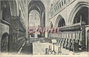 Old Postcard Saint Pol de Leon (Finistere) The stalls of the Basilica Choir
