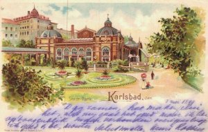 Czech Republic Karlsbad Stadt Park Litho 06.92