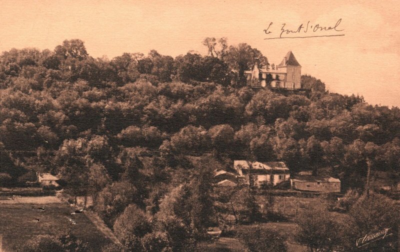 Vintage Postcard 1910s Castle of Mont d'Onel Chateau du Mont d'Onel Couze France