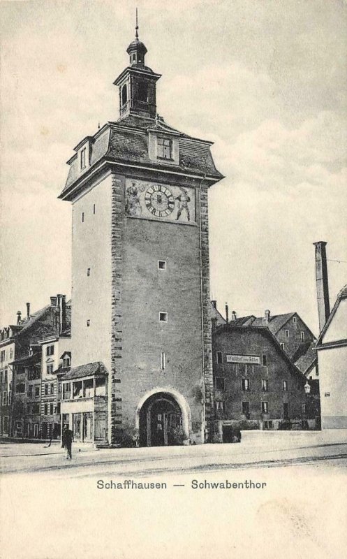 Schaffhausen - Schwabenthor, Switzerland c1910s Antique Vintage Postcard