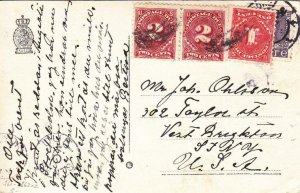 191X, Sweden to West Brooklyn, NY W/Postage Dues, Sc #J61 & J62 X 2 (36360)