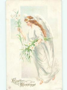 Divided-Back BEAUTIFUL ANGEL SCENE Great Postcard AB0056