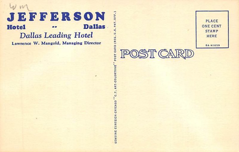 Hotel Jefferson - Dallas, Texas TX
