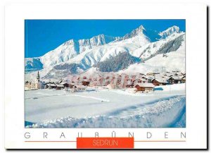 Postcard Modern Graubunden Sedrun