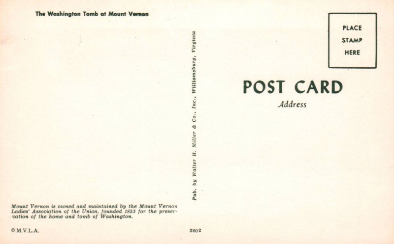 Washington Tomb,Mount Vernon BIN