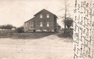 VINTAGE POSTCARD THE HOUSE THE TREE & THE ORCHARD OF ROCKFORD MICHIGAN RPPC 1907