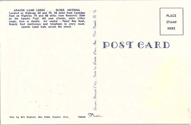 Postcard LODGE SCENE Globe Arizona AZ AI7939