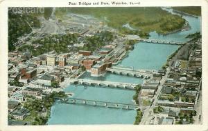 IA, Waterloo, Iowa, Four Bridges and Dam, E.C. Kropp No. 5339 N