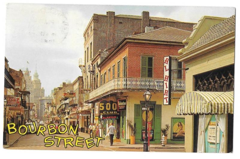 LA New Orleans Bourbon Street Al Hirt Vtg Crocker Postcard