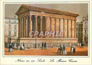 Modern Postcard Nimes to 19th Century La Maison Carree Nimes Museum