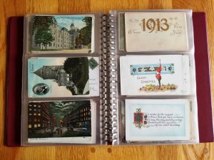 162 Vintage Post Cards in Post Card Album # 3