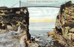 uk26415 suspension bridge newquay from below uk