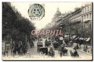 Old Postcard Paris Boulevard of the Italians