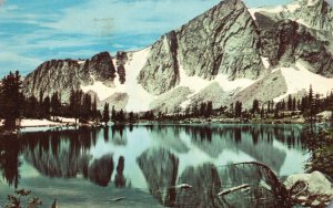 Mountain Reflected In Mirror Lake Snow Range Medicine Bow Nat'l Forest Postcard